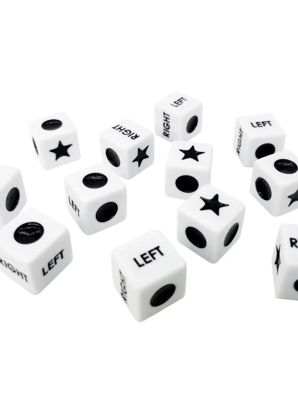 Ahoper Right Left Center Dice Only 12 Dices Prime Dice Game( six sided ,16mm Sta
